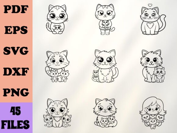 Cat SVG & Cat Mom Graphics for Crafts