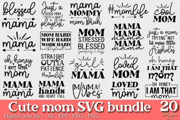 Cute Mom Svg Bundle: A Designer's Review for Embroidery