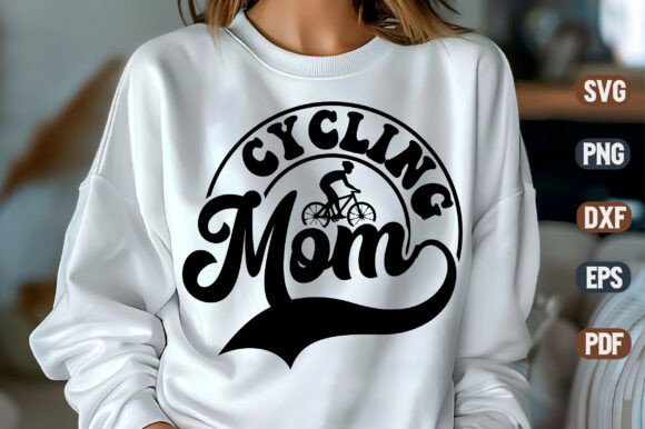 Cycling Mom SVG Design for Crafts and Graphics