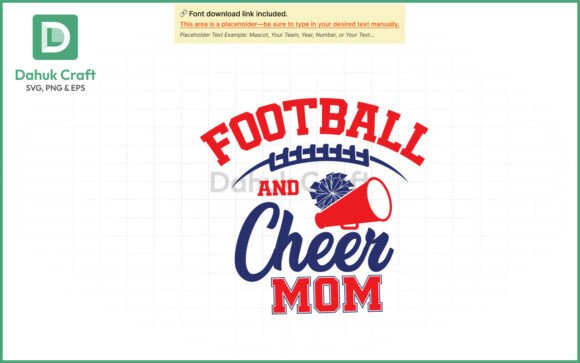 Football and Cheer Mom Graphics for Crafts