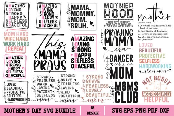 Mother's Day SVG Bundle: Graphics for Crafts & Brands