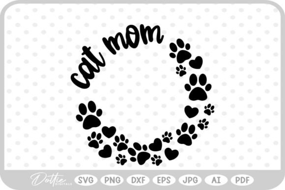 Review: Cat Kitten Mom SVG PNG DXF for Embroidery